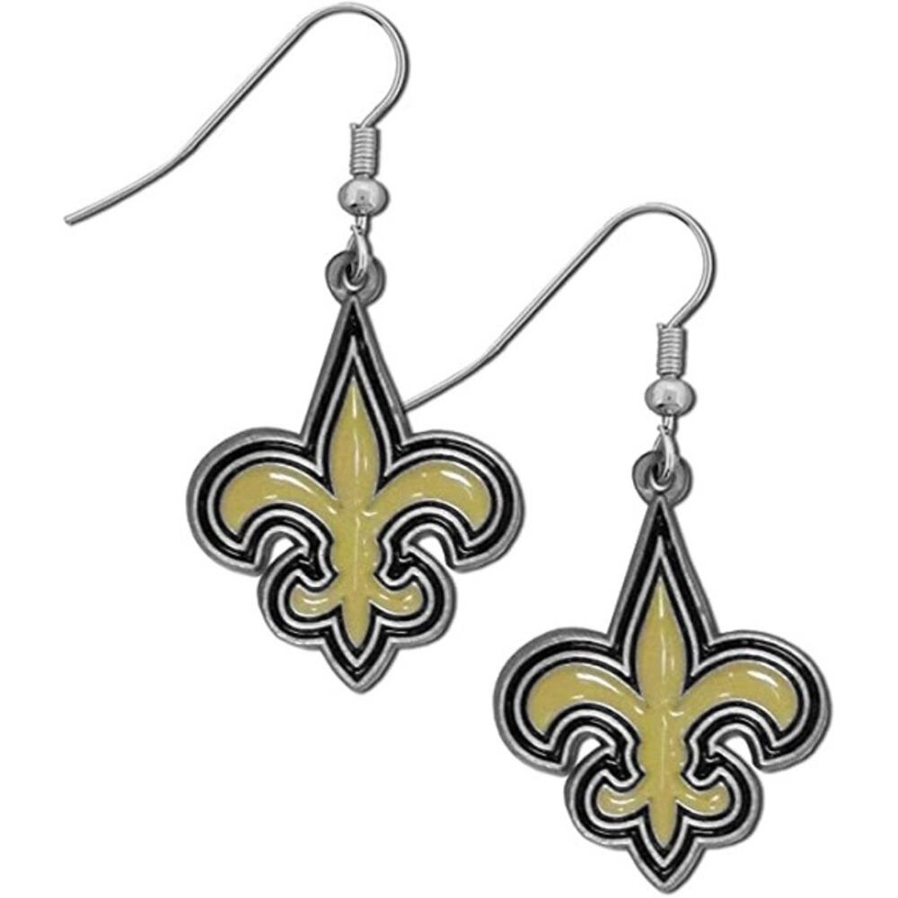 NFL Saints Earrings Dangle Licensed Pair Team Fan New Orleans J Hook